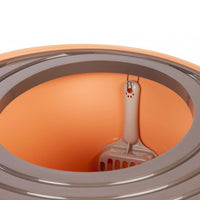 Iris Top Entry Cat Litter Box With Scoop (Orange)