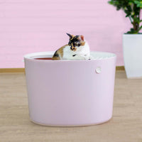 Iris Top Entry Cat Litter Box (Pink)