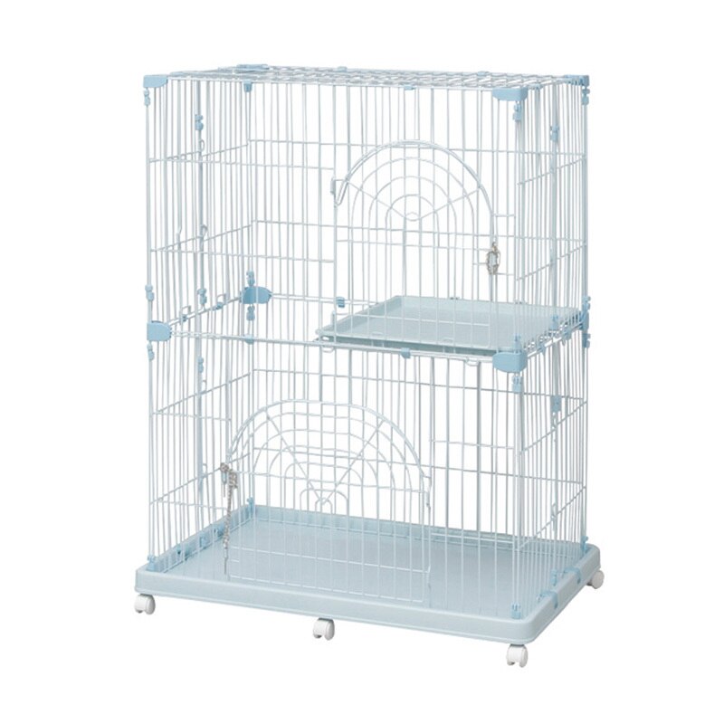 Iris 2tier Cat Cage Pec902 (Blue) Pets' Station