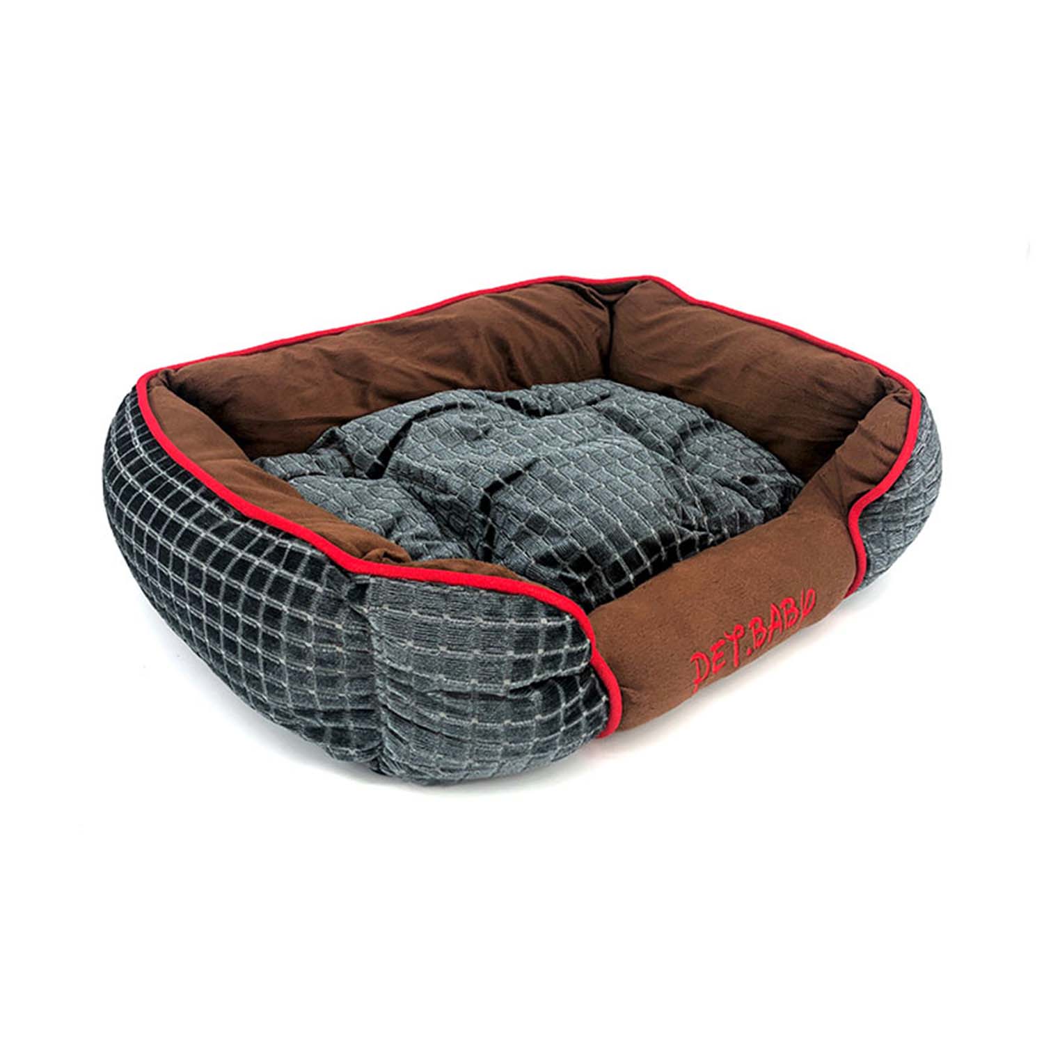 Ps Ax Brown Velvet Pet Bed