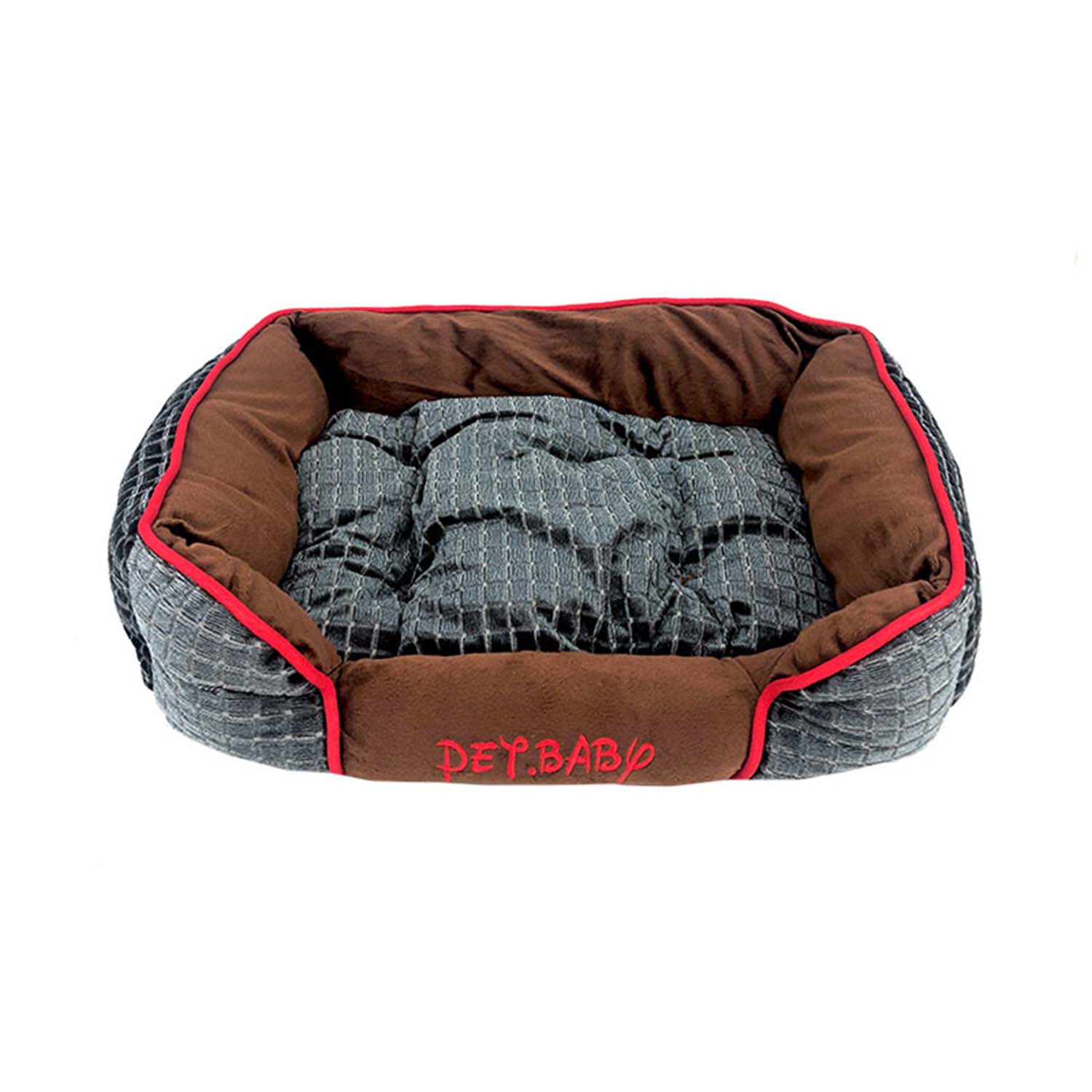 Ps Ax Brown Velvet Pet Bed
