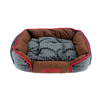 Ps Ax Brown Velvet Pet Bed