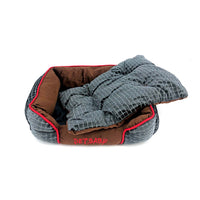 Ps Ax Brown Velvet Pet Bed