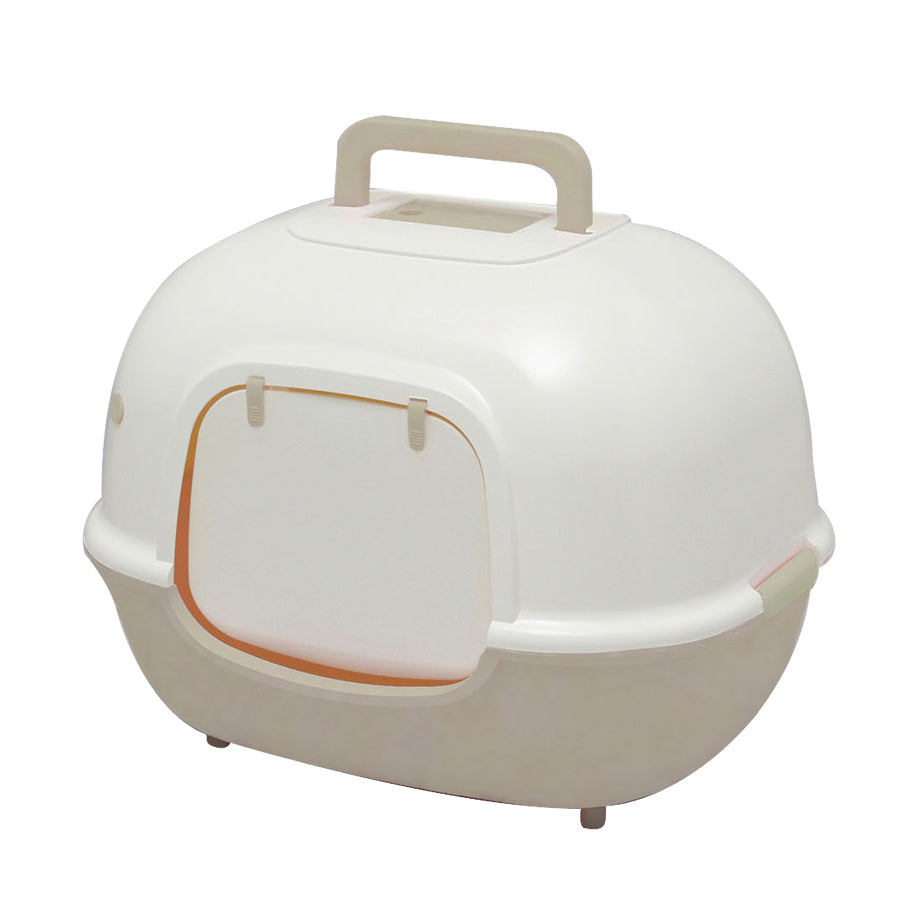 Iris Wide Hooded WNT 510 Cat Litter Box (Brown）