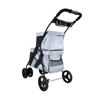 Ibiyaya Double Decker Pet Bus Stroller (Silver Grey)