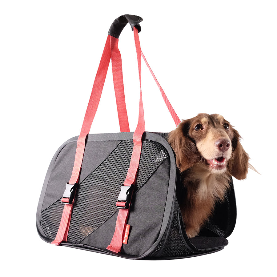 Ibiyaya Flying Pal Foldable Pet Travel Carrier (Red)