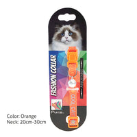 Purrsi Chic Adjustable Bell Collars (Orange)