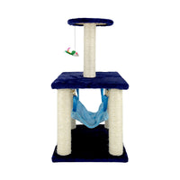 Qq Scratching Post With Hammock (Blue)