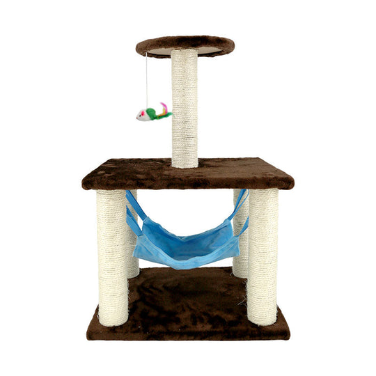 Qq Scratching Post With Hammock (Brown)