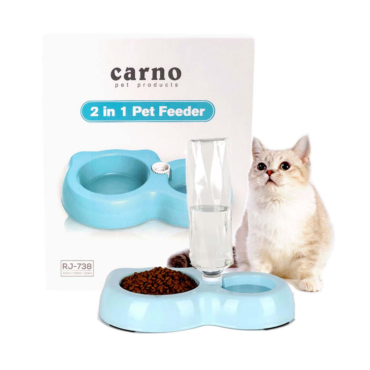 Carno 2 In 1 Pet Feeder (Blue)