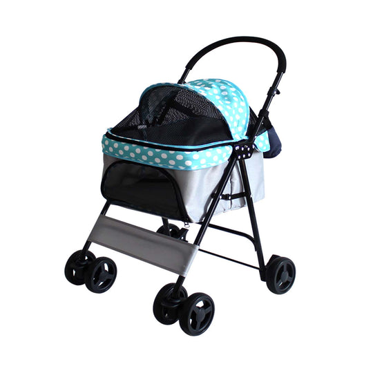 2gather Ultra Light Pet Stroller (light Blue With Polka Dot)