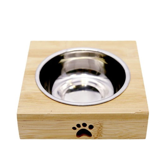 Carno Stainless Steel Bowl With Bamboo Frame