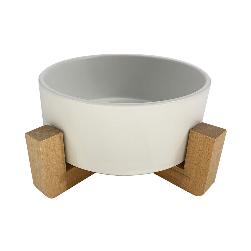 Carno Pet Bowl With Wooden Rack