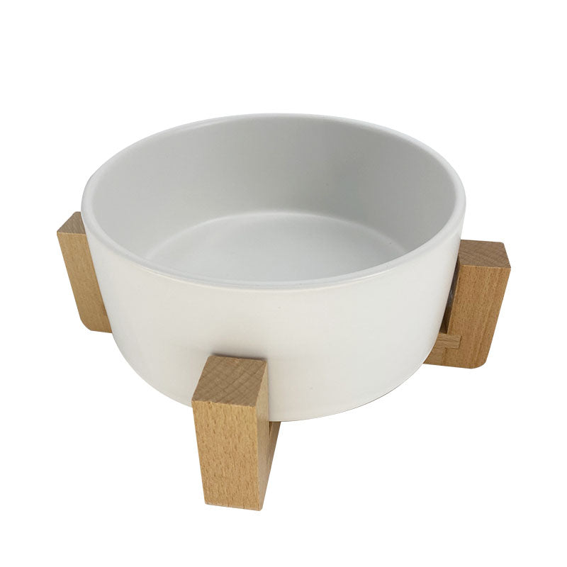 Carno Pet Bowl With Wooden Rack
