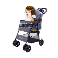 Ibiyaya Cloud 9 Pet Stroller (Mustard Yellow)