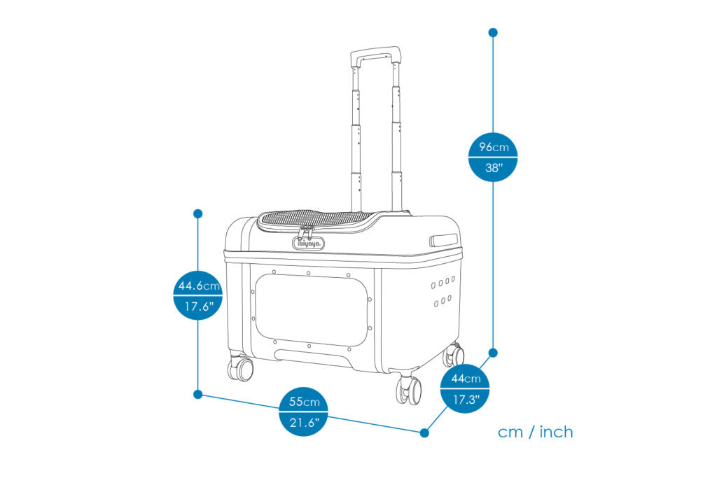 Ibiyaya Lavada Pet Transport Luggage (White Mocha)