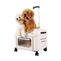 Ibiyaya Lavada Pet Transport Luggage (White Mocha)