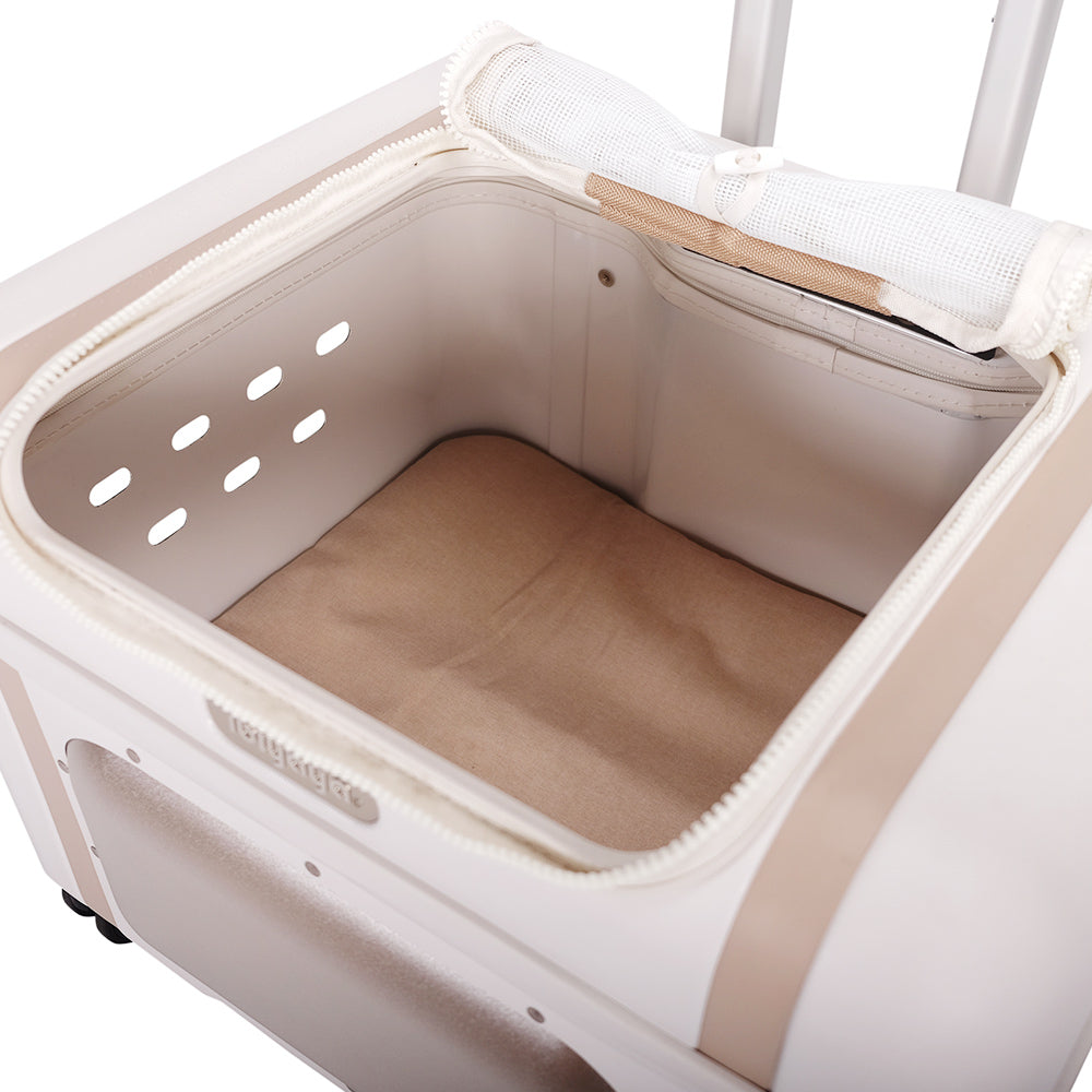 Ibiyaya Lavada Pet Transport Luggage (White Mocha)