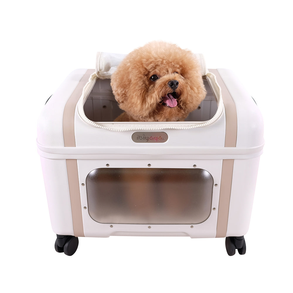 Ibiyaya Lavada Pet Transport Luggage (White Mocha)