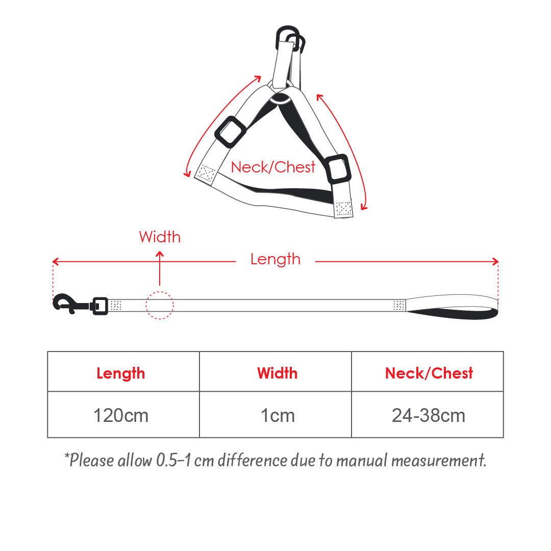 2gather Fluorescent Harness and Lead (Light Green)