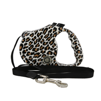 Bobo TKM Retractable Dog Leopoard Lead (Brown)