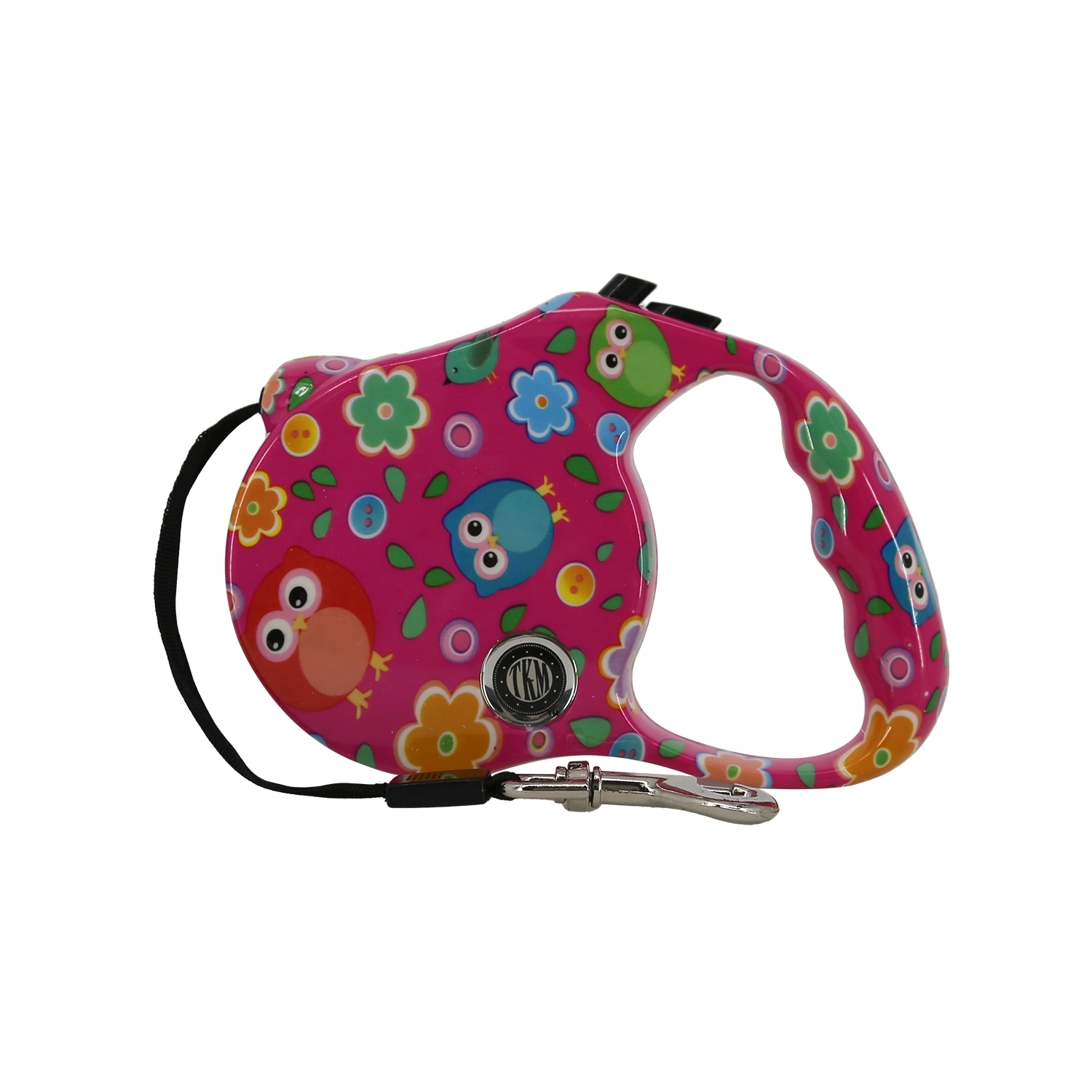 Bobo TKM Retractable Dog Flower Lead (Pink)