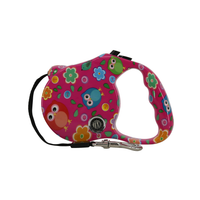 Bobo TKM Retractable Dog Flower Lead (Pink)