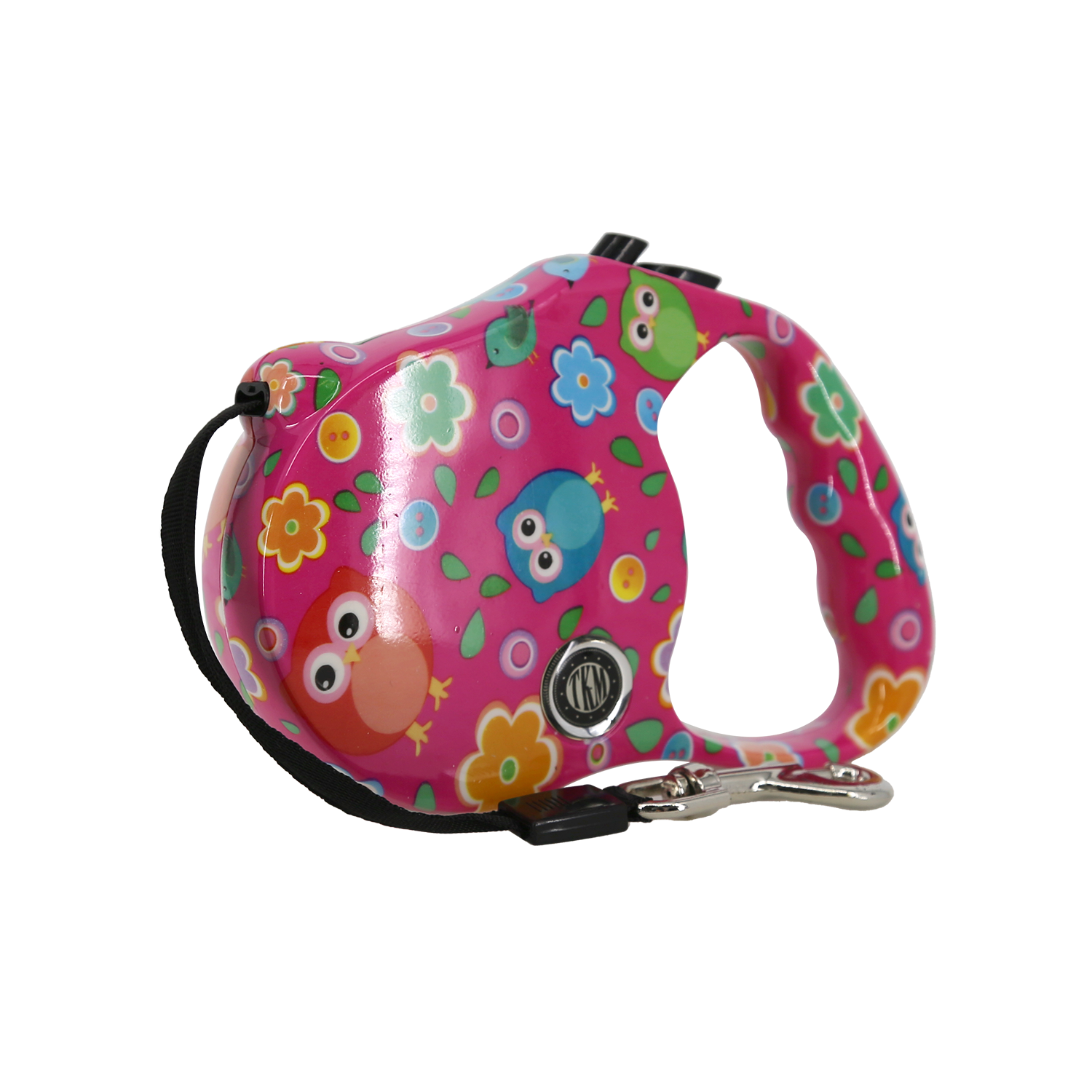 Bobo TKM Retractable Dog Flower Lead (Pink)