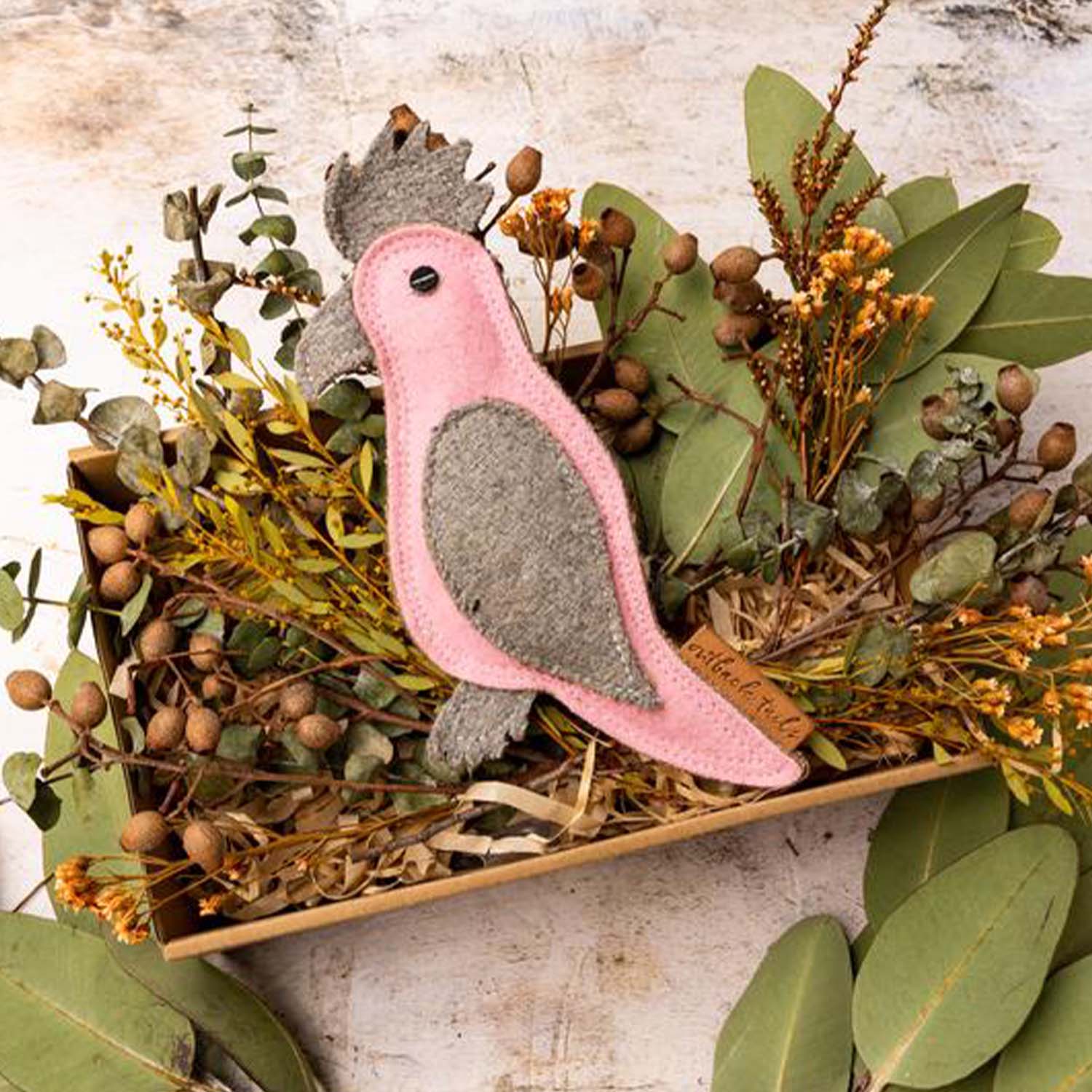 Outback Tails Gertie the Galah Dog Toy