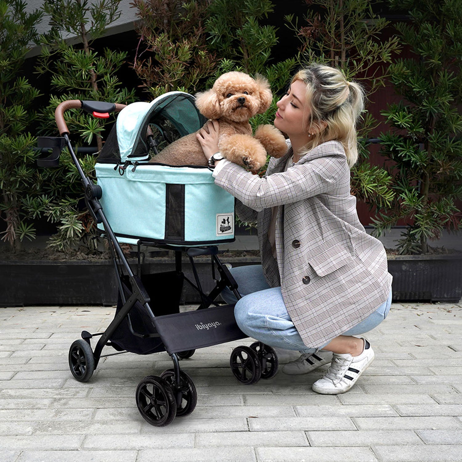 Ibiyaya Travois Tri-fold Pet Travel System (Spearmint)