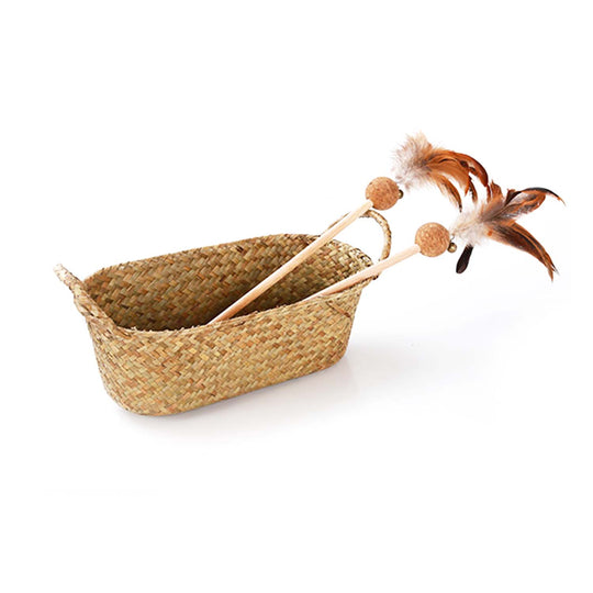 Doglemi Feather Cat Teaser with Catnip