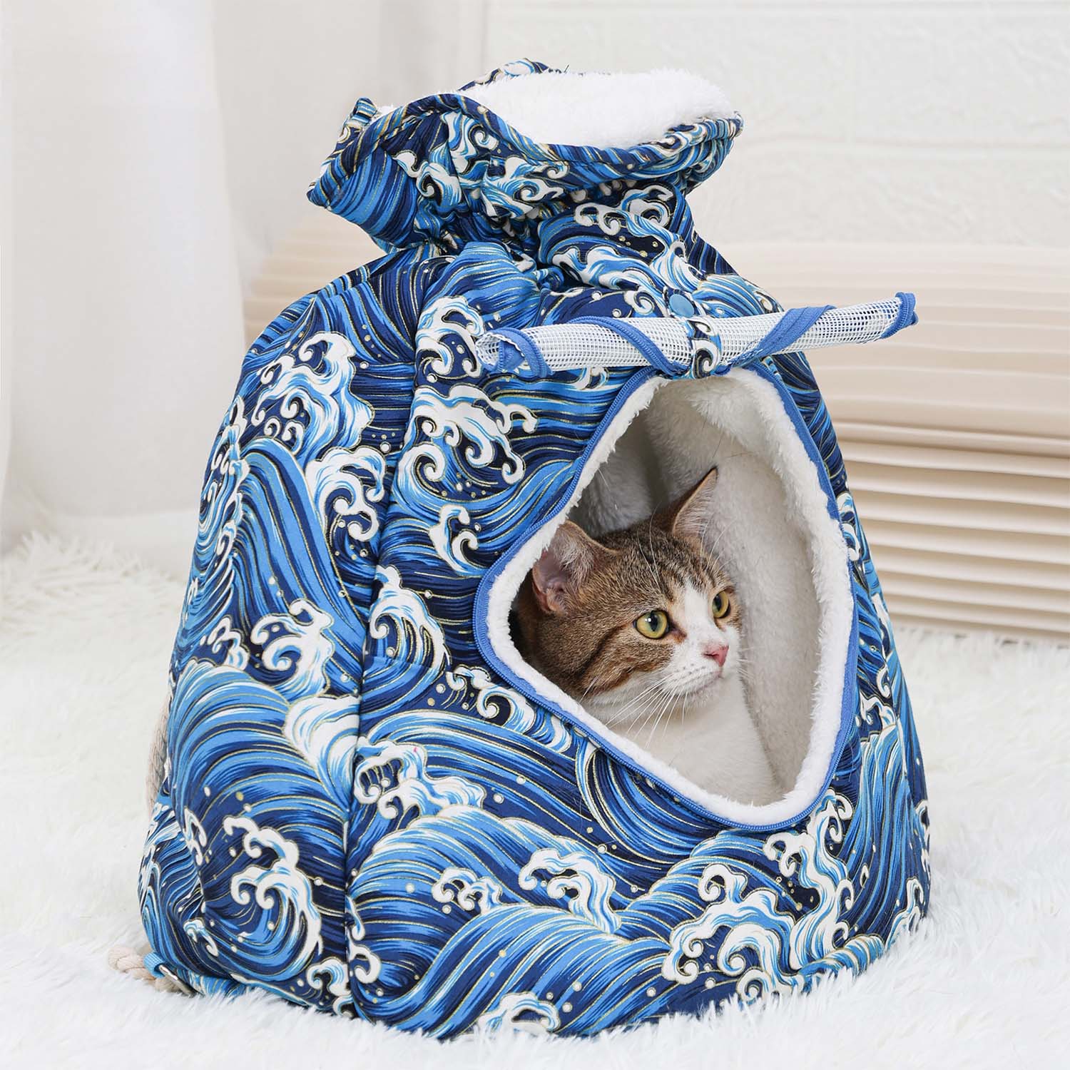 Doglemi Lucky Cat Bag House (Blue)