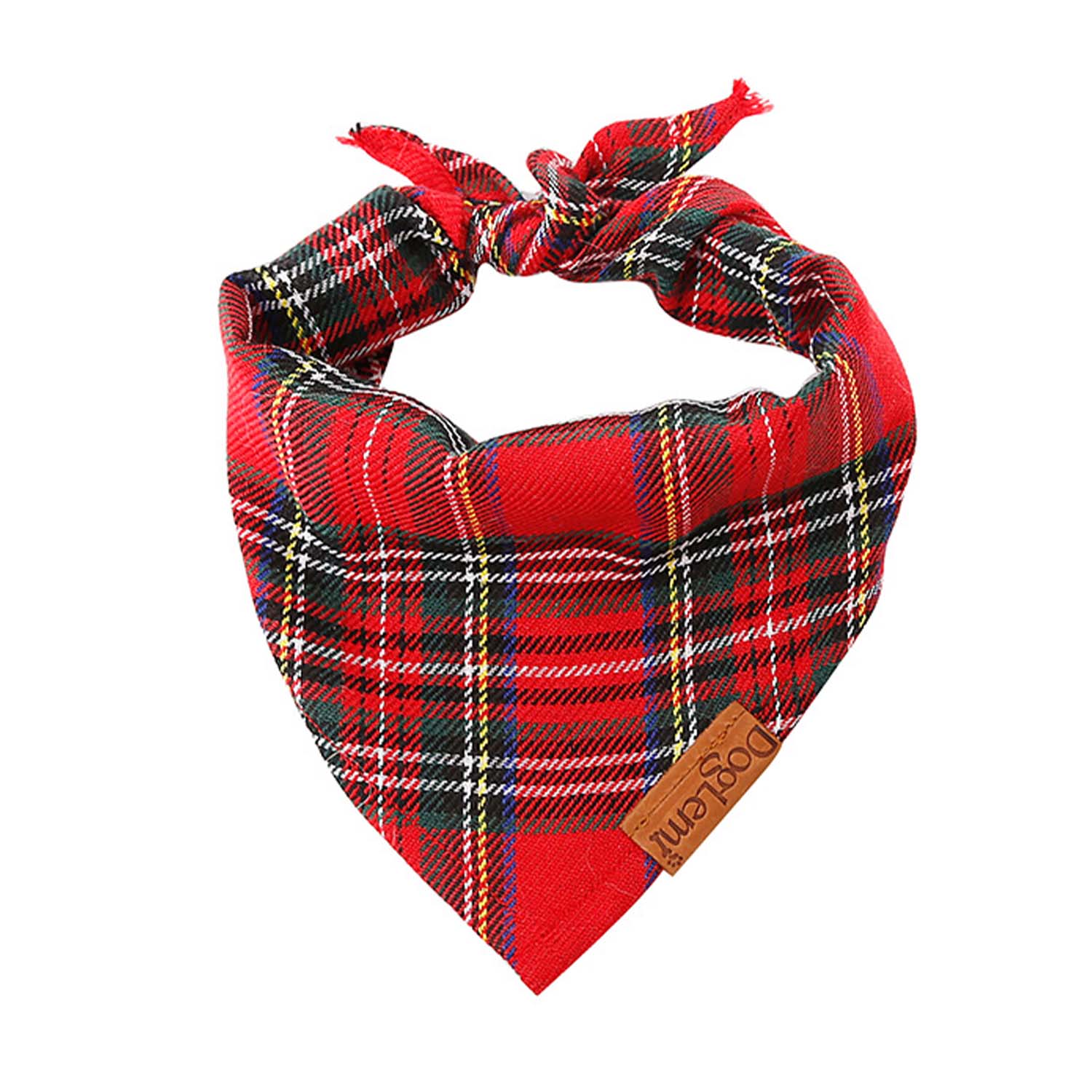 Doglemi Collar Triangle Lattice Bib (Red)