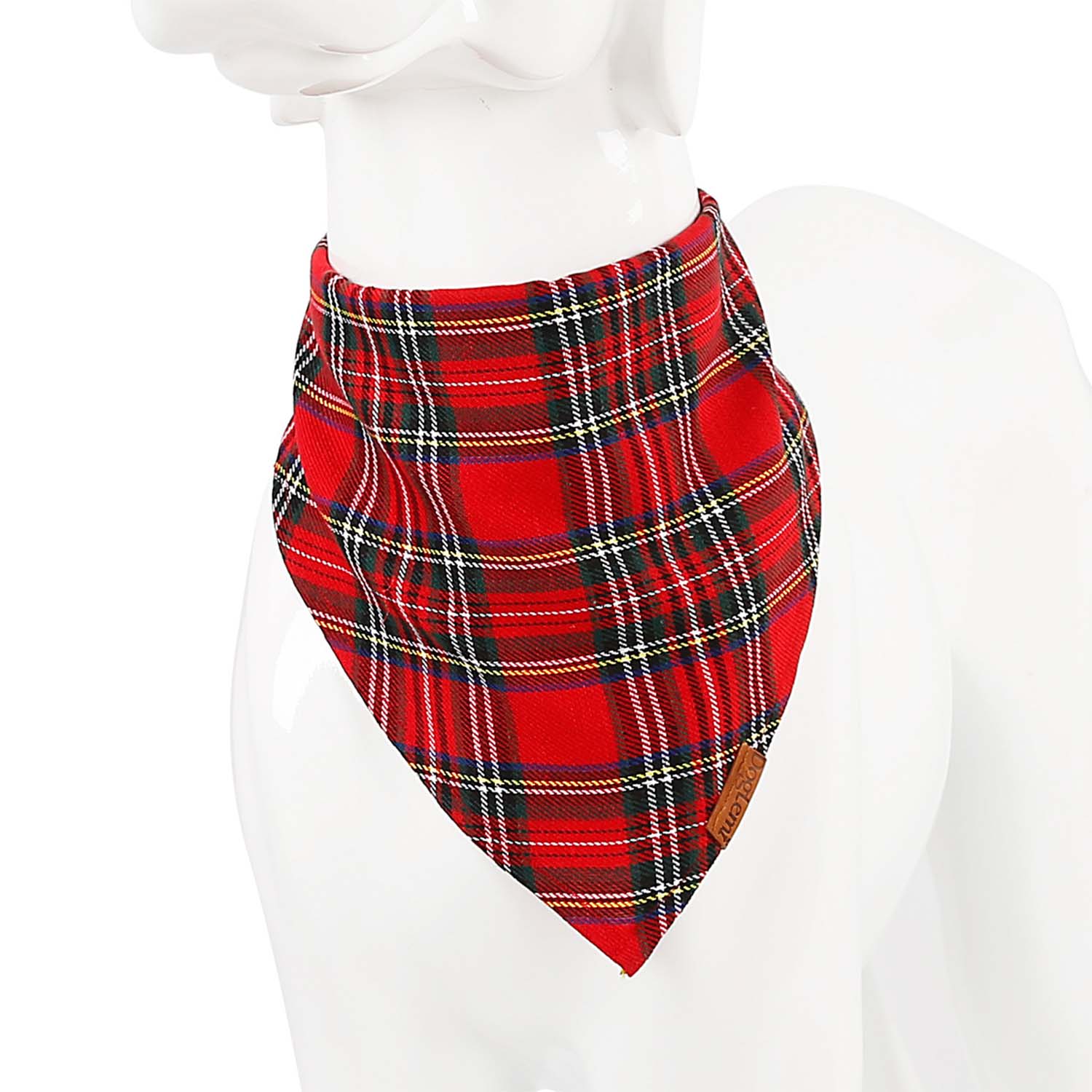 Doglemi Collar Triangle Lattice Bib (Red)