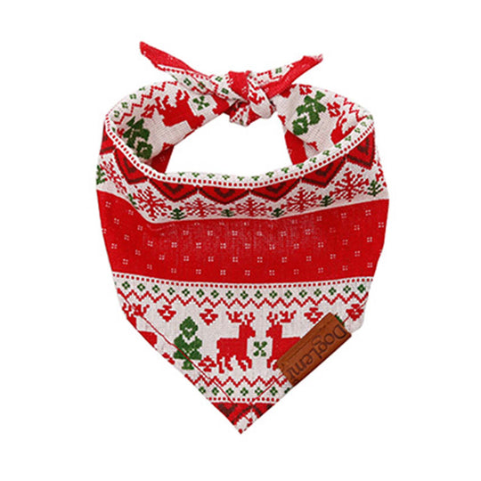 Doglemi Collar Triangle Deer Bib (Red)