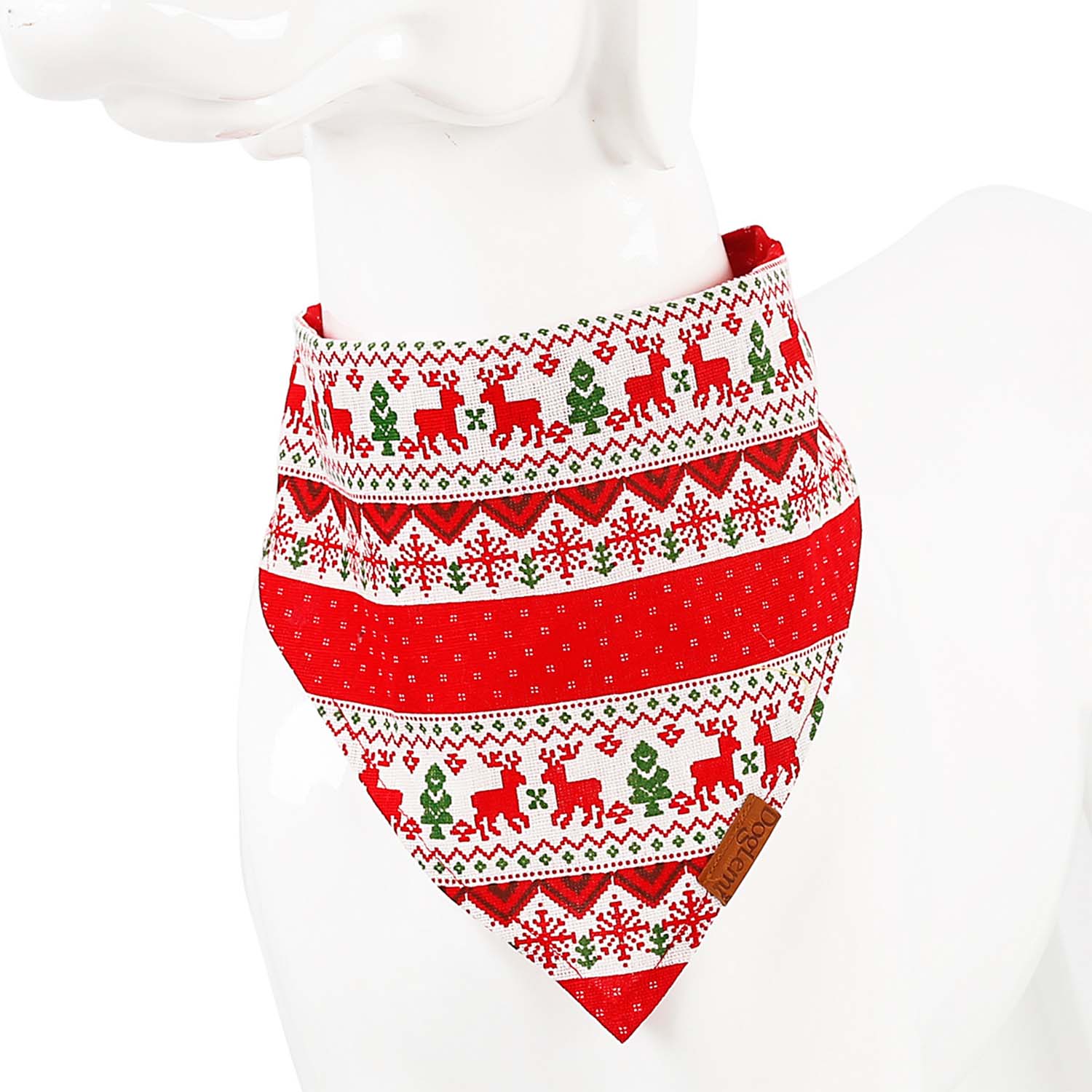 Doglemi Collar Triangle Deer Bib (Red)