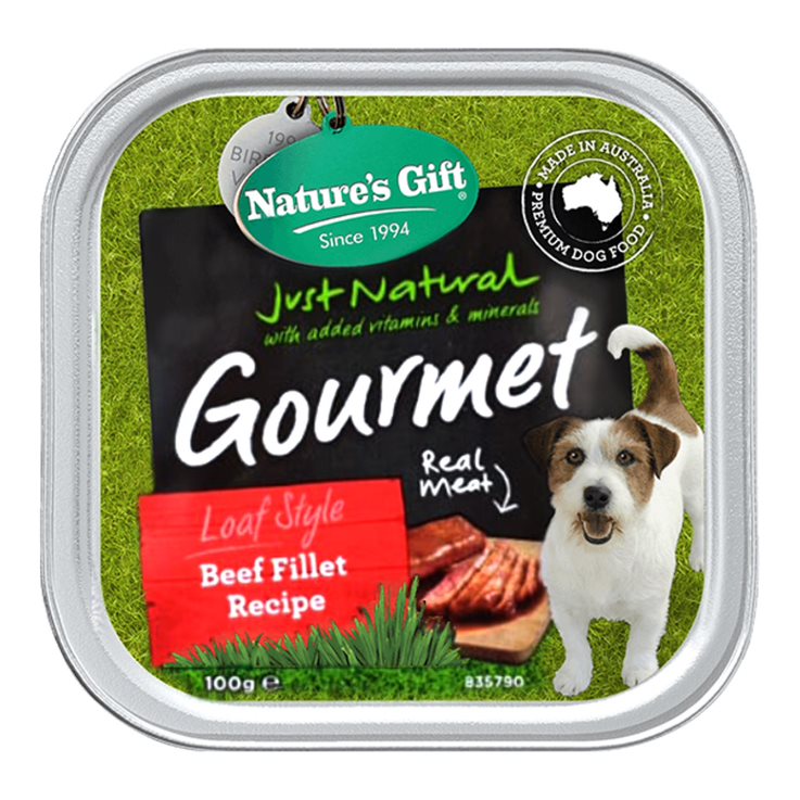 Nature's Gift Gourmet Loaf Style Beef Fillet Tray Dog Food