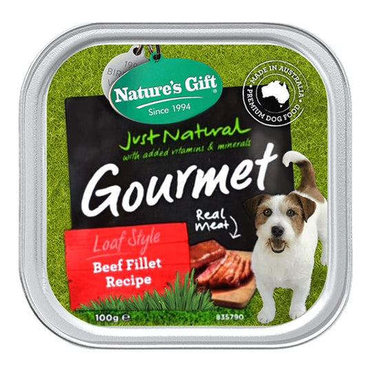 Nature's Gift Gourmet Loaf Style Beef Fillet Tray Dog Food