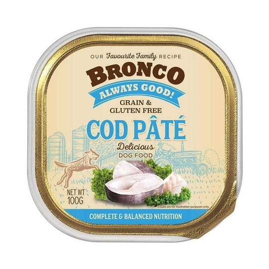 Bronco Cod Pate Tray Dog Food