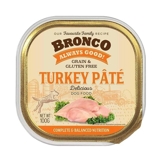Bronco Turkey Pate Tray Dog Food