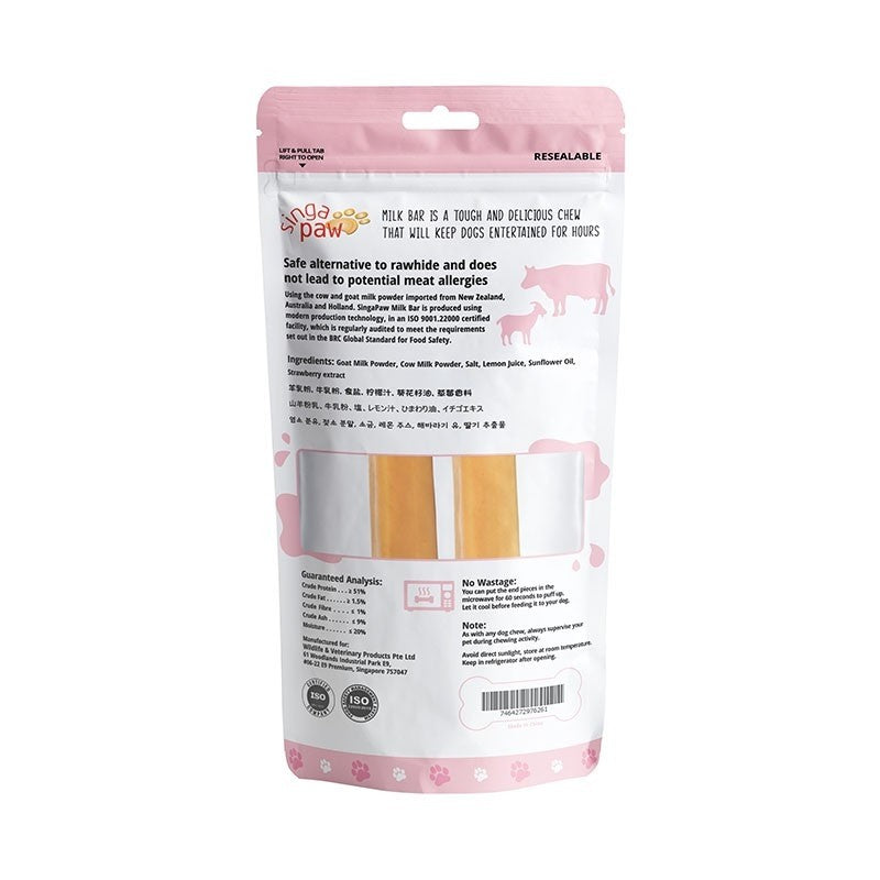 Sing-A-Paw Milk Bar Strawberry Dog Chew