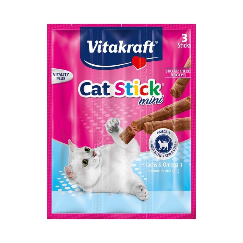 Vitakraft Cat Stick Mini Salmon With Omega 3 (3 Pieces)