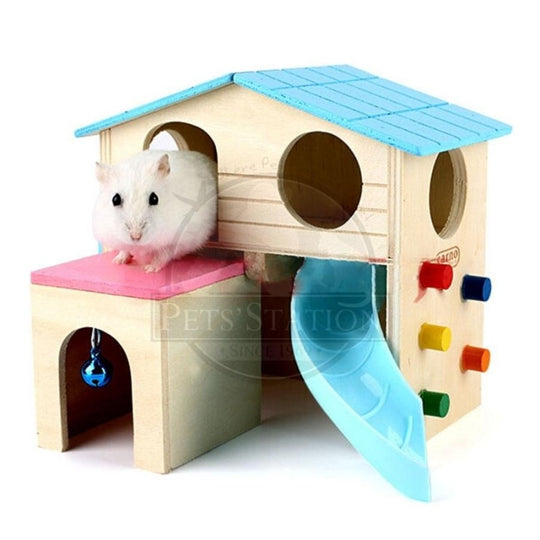 Carno Hamster House With Slide - Rj512 (Assorted Colours)