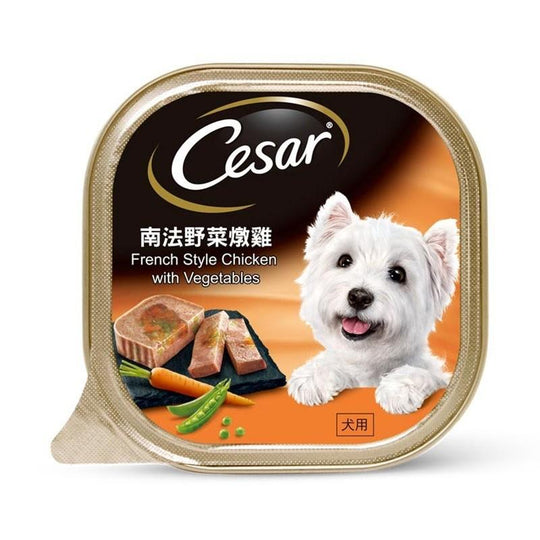 Cesar French Style Chicken With Vegetables Tray Dog Food