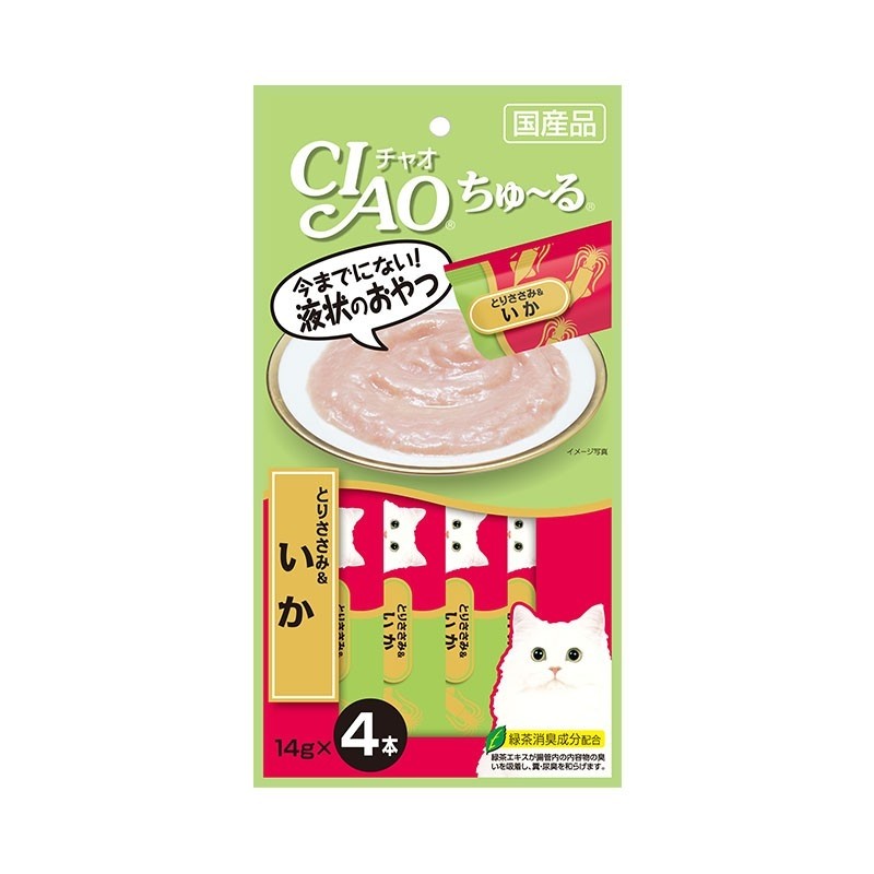 Ciao Churu Chicken Fillet & Squid Cat Treats