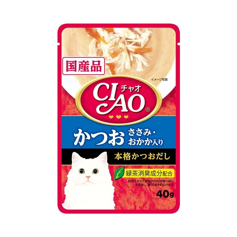 Ciao Creamy Soup Pouch Tuna & Chicken Fillet With Dried Bonito Pouch Cat Food
