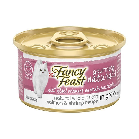 Fancy Feast Gourmet Naturals Wild Alaskan Salmon & Shrimp Recipe Gravy Canned Cat Food