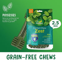 Happi Skippi Dental Chew Zest Petite Mint Dog Treat (2.5 inch)