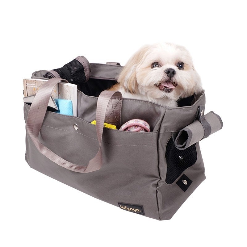 Ibiyaya Canvas Pet Carrier Tote (Smoke Grey)