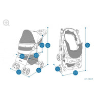 Ibiyaya Cloud 9 Pet Stroller (Mint Green)